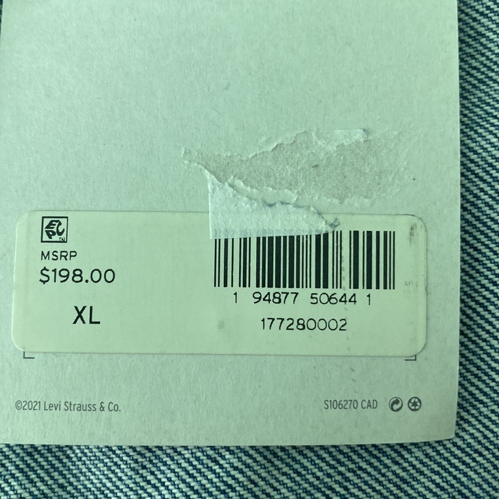 Levi’s NWT Sunday Trucker Jean Jacket - Picture 6 of 6